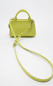 Lime green zara bag Clearance