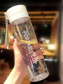 1pc Letter Graphic Portable Water Bottle