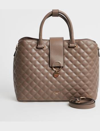 DUNE Taupe Quilted Tote Bag