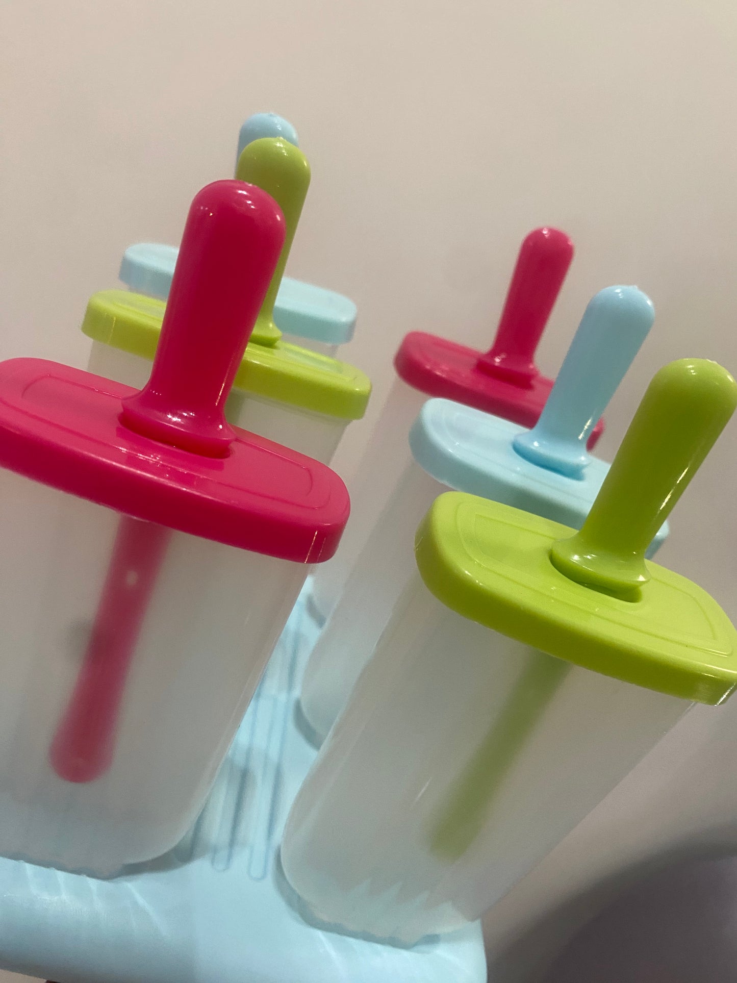 6-Piece Ice Cream Popsicle Molds Blue/Red/Green