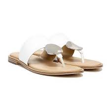NATURALIZER White Coin Front Sandals