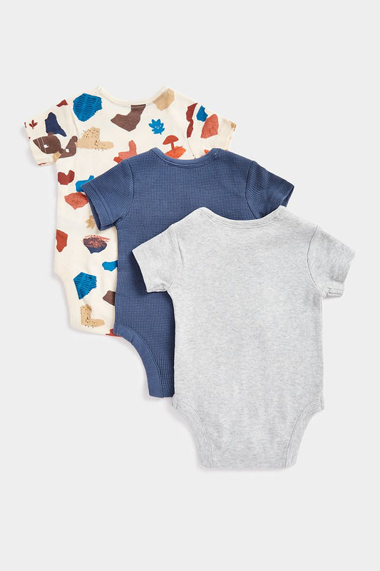 Mothercare Woodland Long-Sleeved Bodysuits - 3 Pack