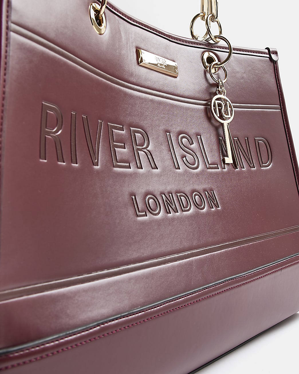 River Island Womens Pink RI embossed monogram tote bag, Compare