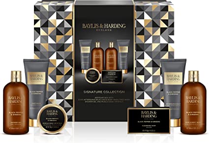 Baylis & Harding Signature Men's Black Pepper & Ginseng Luxury Shower & Prep Gift Set